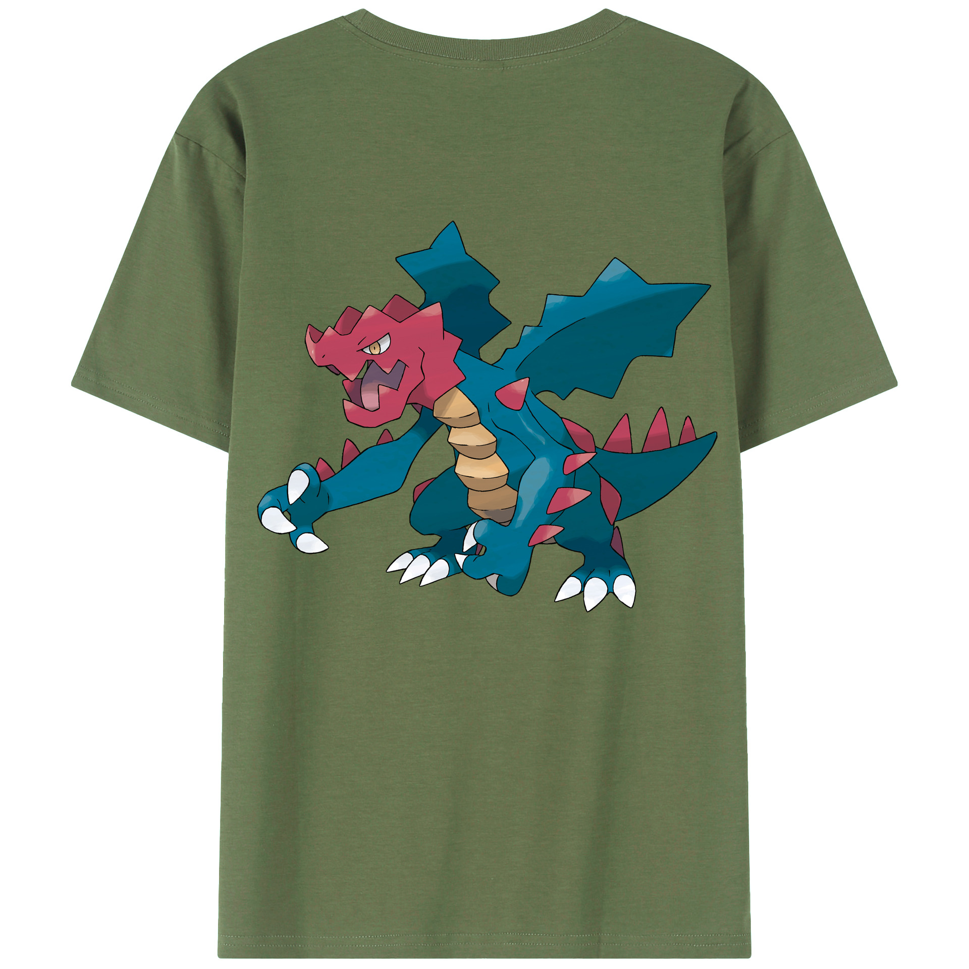 （画像用） ポケットモンスター Pokémon 綿100％ メンズ半袖Tシャツ（バックプリント） 通気性